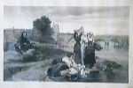 Incisione raffigurante Poussin a Roma