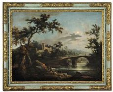 Cignaroli Vittorio Amedeo Paesaggio notturno con ponte