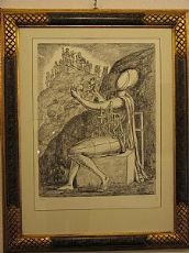 G. De Chirico litografia in bianco e nero