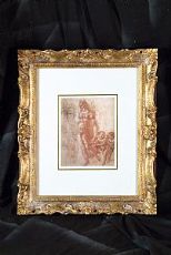 FIGURA FEMMINILE CON PUTTI