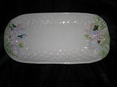 Vassoio di ceramica con frutte, S.XX. 