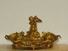 Calamaio in bronzo dorato