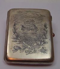 Portasigarette in argento niellato