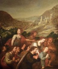 Quattro poltrone Luigi XVI in legno finemente intagliato e dorato Genova 