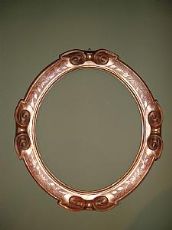 Cornice ovale in foglia oro zecchino