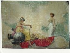 Soffitto che rappresenta Virtus e Pax, oleo/lienzo, epoca 800