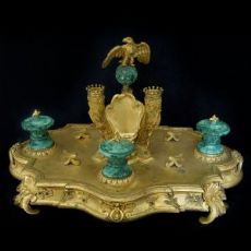 Calamaio Antico in Marmo con figura di Cane art 3226