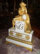 OROLOGIO IMPERO IN MARMO BIANCO