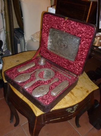 SET da TOILETTE, in argento - sec.XIX