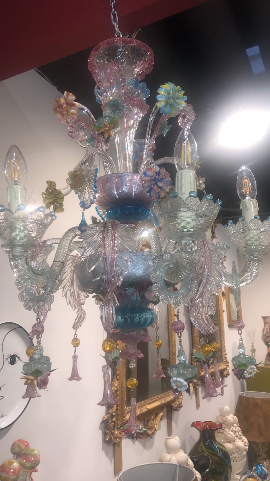 Lampadaire En Verre De Murano Fait Main – État Parfait, Design Italien élégant